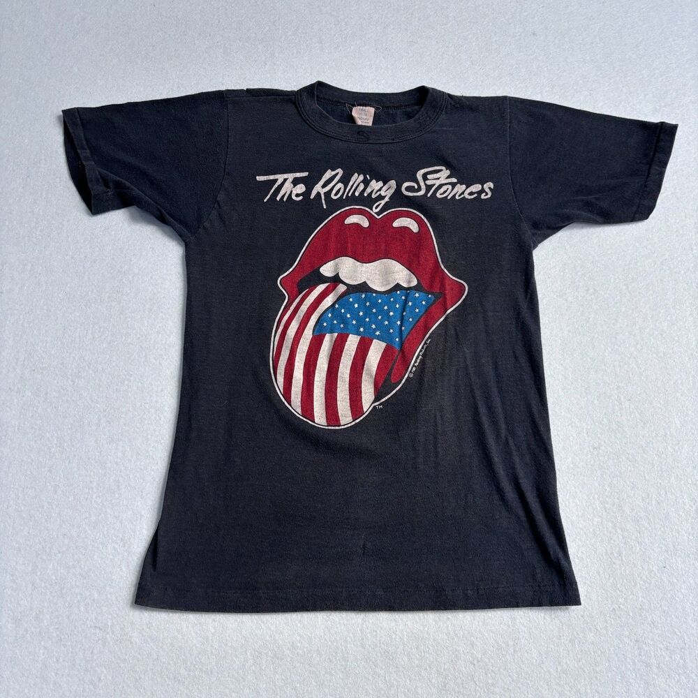 VTG The Rolling Stones North American Tour Shirt Small Single Stitch USA 80s